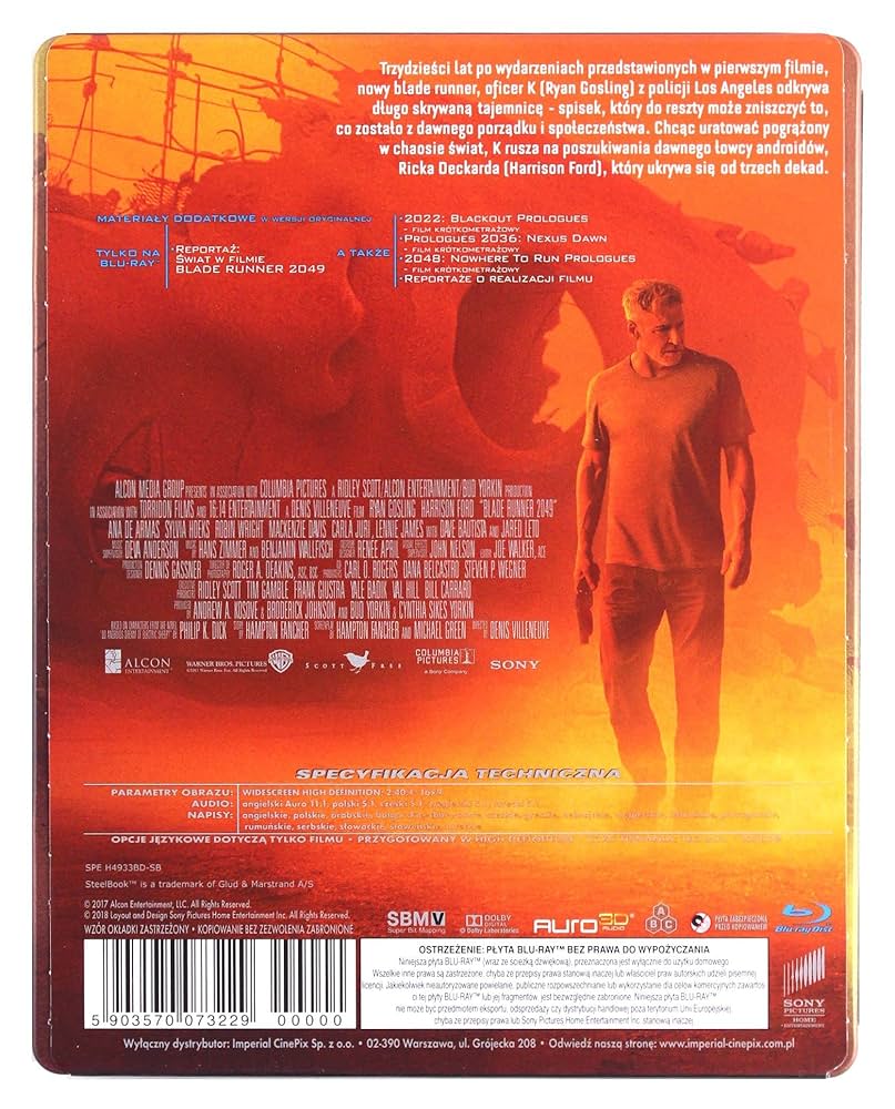 Blade Runner 2049 (steelbook) [Blu-Ray] : Amazon.pl: Płyty